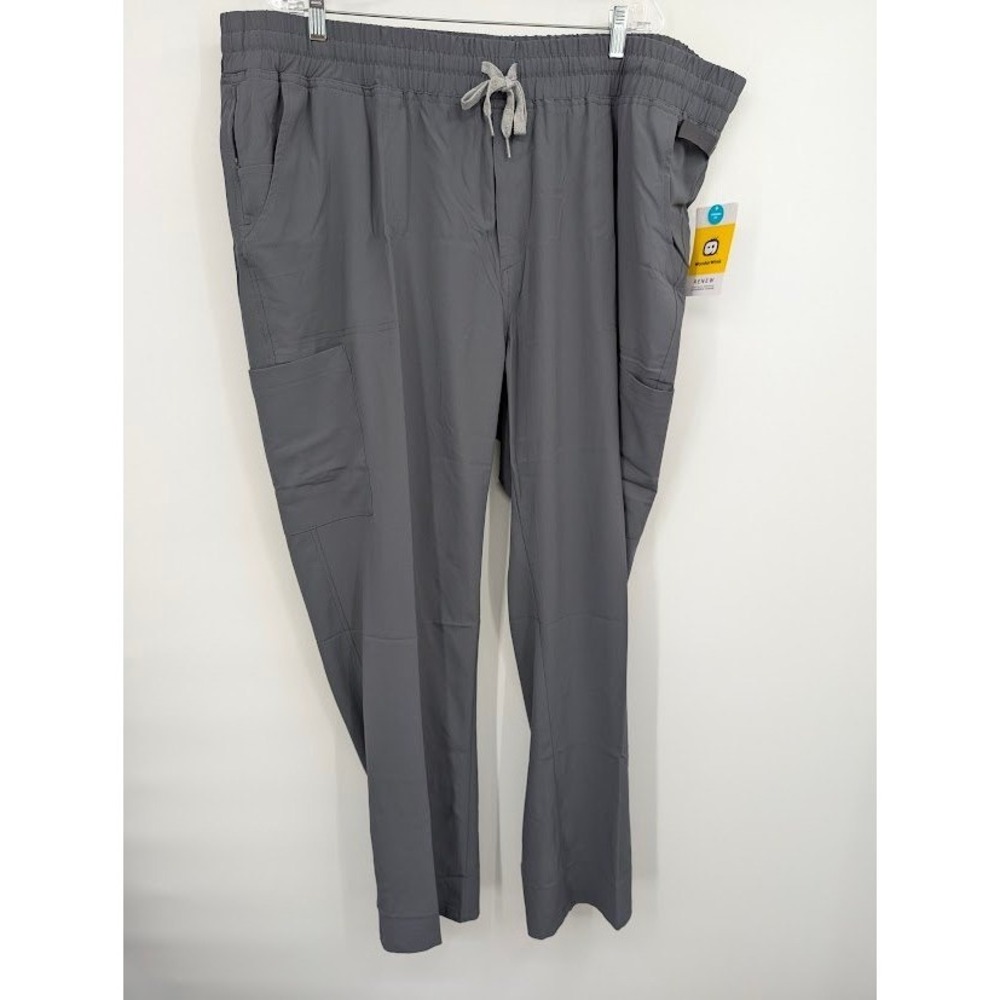 WonderWink Renew Women's Modern Fit Cargo Scrub Pants Gray 3XL NWT